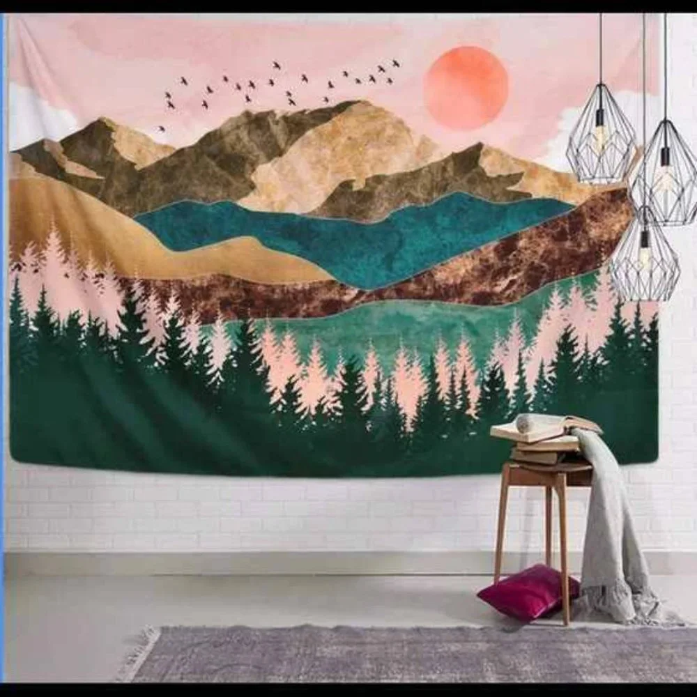 Mountain Sunset Tapestry